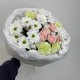 дофаминовый букет bloom room хризантема,роза и диантус