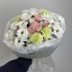 дофаминовый букет bloom room хризантема,роза и диантус