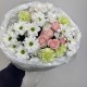 дофаминовый букет bloom room хризантема,роза и диантус