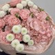 розовый букет гортензия и роза bloom room