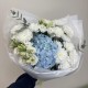 необычный букет bloom room гортензия,эустома,хризантема