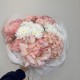 необычный букет bloom room роза,гортензия и хризантема