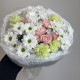 дофаминовый букет bloom room хризантема,диантус и роза