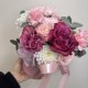 яркая композиция bloom room роза диантус и хризантема