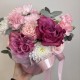 яркая композиция bloom room роза диантус и хризантема