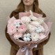 Нежный букет-комплимент из хризантем и сухоцветов с доставкой по Екатеринбургу