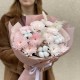 Нежный букет-комплимент из хризантем и сухоцветов с доставкой по Екатеринбургу