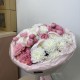 Дуо-букет из хризантем и пионовидных кустовых роз с доставкой по Екатеринбургу
