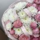 Дуо-букет из хризантем и пионовидных кустовых роз с доставкой по Екатеринбургу
