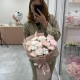 Нежный букет из хризантем и хлопка с доставкой по Екатеринбургу