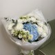 Букет из хризантем, эустомы, гортензии и эвкалипта с доставкой по Екатеринбургу