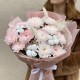 Нежный букет-комплимент из хризантем и сухоцветов с доставкой по Екатеринбургу