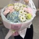 Большой Дофаминовый букет с гортензией,хризантемой и ромашками с доставкой по екатеринбургу