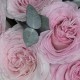 Букет из роскошной розовой розы и эвкалиптом на день рождения с доставкой